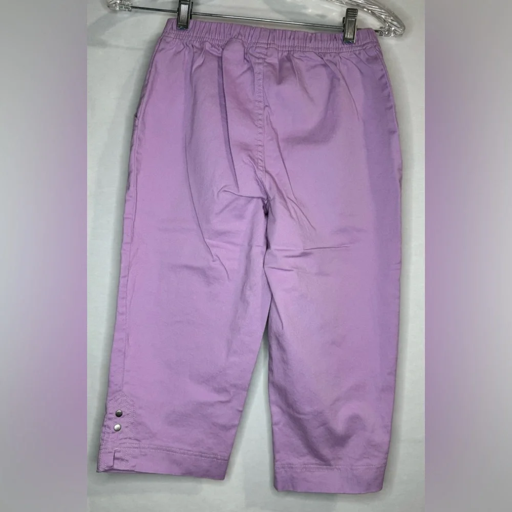 Croft and Barrow Purple Lilac Cropped Capri Jeans - Picture 6 of 10